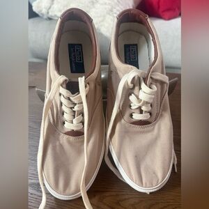 Polo by Ralph Lauren Men's Beige Canvas Sneakers